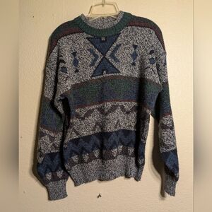Men's Multicolor Patterned Sweater